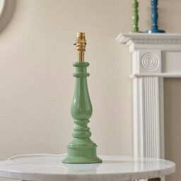 Loops Stylish Cotswold Green Table Lamp Base With Brass Holder For Elegant Interiors - thumbnail 2