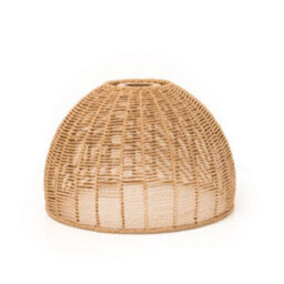 Fabfinds Natural Wicker Woven Pendant Ceiling Light Shade 290mm - thumbnail 5