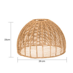 Fabfinds Natural Wicker Woven Pendant Ceiling Light Shade 290mm - thumbnail 2
