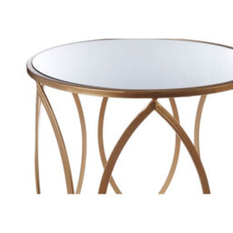 Orsina Stable Set Of Two Gold Finish Side Tables, Stylish Kitchen Side Table For Breakfast, Robust Breakfast Table - thumbnail 3