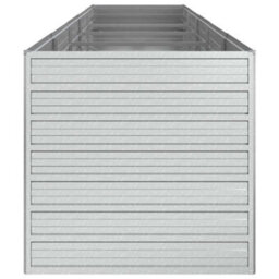 Berkfield Practical Garden Raised Bed 400X80X77 Cm Galvanized Steel Silver - thumbnail 5