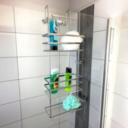 Euroshowers Stainless Steel Chrome Plated Over Door Shower Caddy - thumbnail 2