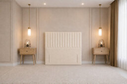 "Nexus Amalfi Teddy Divan, Cream, 54"" Headboard, 4 Drawers, Open Coil Mattress, Super King" - thumbnail 9
