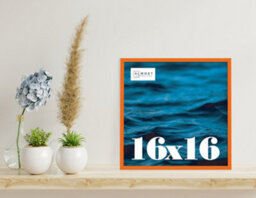 16X16 Orange Picture Frame (40.6 X 40.6Cm) Poster, Photo, Artwork, Gallery Wall Or Print - thumbnail 2