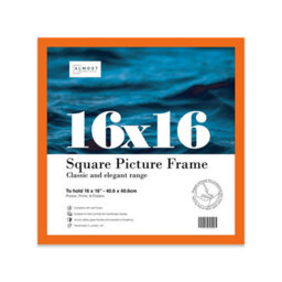 16X16 Orange Picture Frame (40.6 X 40.6Cm) Poster, Photo, Artwork, Gallery Wall Or Print