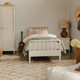 Statement Furniture Cromwell 3Ft Wooden Bed Frame With Bobbin Design Headboard And Foot End - Linen - thumbnail 3