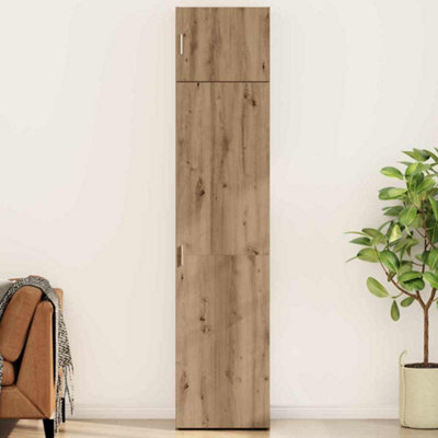 Berkfield Storage Cabinet Wall-Mounted Artisan Oak Engineered Wood - image 1