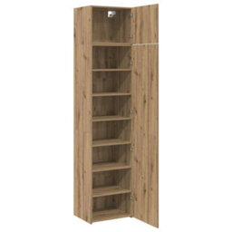 Berkfield Storage Cabinet Wall-Mounted Artisan Oak Engineered Wood - thumbnail 5