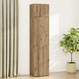 Berkfield Storage Cabinet Wall-Mounted Artisan Oak Engineered Wood - thumbnail 4