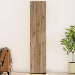 Berkfield Storage Cabinet Wall-Mounted Artisan Oak Engineered Wood - thumbnail 1