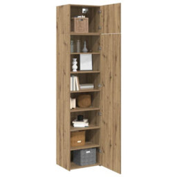 Berkfield Storage Cabinet Wall-Mounted Artisan Oak Engineered Wood - thumbnail 3