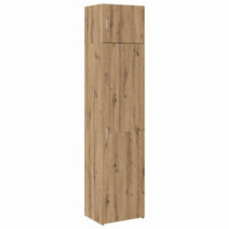 Berkfield Storage Cabinet Wall-Mounted Artisan Oak Engineered Wood - thumbnail 2