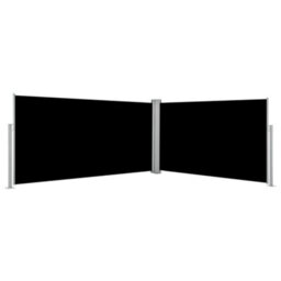 Walplus Retractable Side Awning Garden Sun Shade Canopy Gazebo For Back Door, Porch, Patio Black 160X600 Cm - thumbnail 1