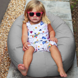 rucomfy Beanbags Rucomfy Indoor Or Outdoor Kids Water Resistant Platinum Small Classic Beanbag - thumbnail 1