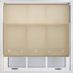 Furnished Daylight Roller Blind With Square Eyelets - Trimmable Cappuccino, 180Cm X 165Cm - thumbnail 1