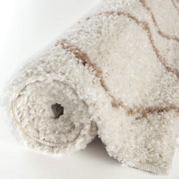 The Rugs Moroccan Shaggy Rugs And Runners Soft Fluffy Wavy Trellis Design High Pile Beige And Ivory Living Room Kitchen Hallway 830 - thumbnail 8