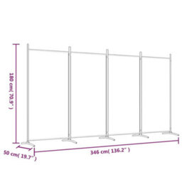 Walplus 4-Panel Room Divider Brown 346X180 Cm Fabric - thumbnail 8