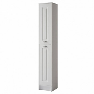 Clifton Floor Standing 2-Door Side Tall Unit 300mm Wide - White - (Aberdeen) - image 1