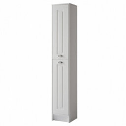 Clifton Floor Standing 2-Door Side Tall Unit 300mm Wide - White - (Aberdeen) - thumbnail 1