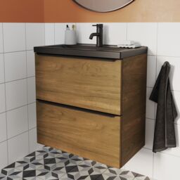 GoodHome Imandra Slimline Walnut Effect Wall-Mounted Bathroom Cabinet (H) 600mm (W) 600mm - thumbnail 9