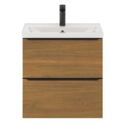 GoodHome Imandra Slimline Walnut Effect Wall-Mounted Bathroom Cabinet (H) 600mm (W) 600mm - thumbnail 3