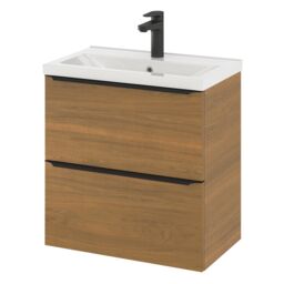 GoodHome Imandra Slimline Walnut Effect Wall-Mounted Bathroom Cabinet (H) 600mm (W) 600mm - thumbnail 4
