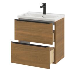 GoodHome Imandra Slimline Walnut Effect Wall-Mounted Bathroom Cabinet (H) 600mm (W) 600mm - thumbnail 5