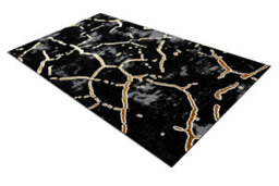 RugsX Carpet Allure 1967 Marble - Structural, Stylish, Glamour Black Gold 180X270 Cm - thumbnail 1