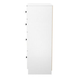 Portland 4 Drawer Deep Chest Of Drawers In Black & White Matt (Ready Assembled) - thumbnail 3