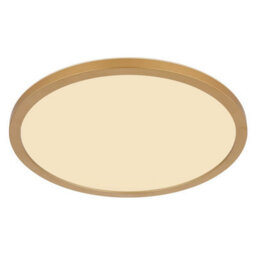 Luminosa Lighting Luminosa Sapana 42Cm Round Flush Ceiling Light Brass-Coloured Matt Ip44 Led 3000K