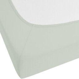 Beliani Fitted Sheet Janbu 140 X 200 Cm Cotton Light Green - thumbnail 5