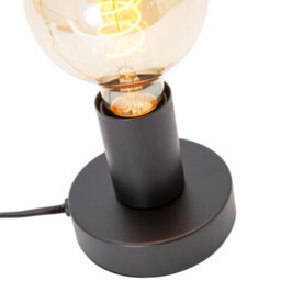 Happy Homewares Matte Black Bulb Holder Table Lamp To Showcase Vintage Filament Bulbs - thumbnail 8