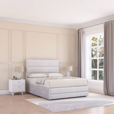 Sloomy Monaco Divan Bed Set With 2 Drawers Footend - Plush Velvet - image 1