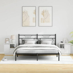 Berkfield Modern Bedside Cabinets With Led 2 Pcs White 50X34,5X50 Cm - thumbnail 4