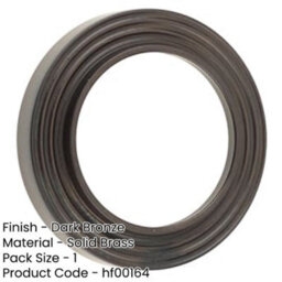 Loops Elegant Reeded Outer Roses For Doors In Dark Bronze Finish - Solid Brass Key Hole Cover - thumbnail 2