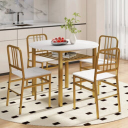 Industrial Space Saving Dinette Furniture 5 Piece Dining Table Set - thumbnail 5