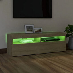 Berkfield Tv Cabinet With Led Lights Sonoma Oak 120X35X40 Cm - thumbnail 5