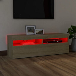 Berkfield Tv Cabinet With Led Lights Sonoma Oak 120X35X40 Cm - thumbnail 4