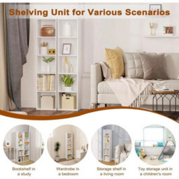 5-Cube Freestanding Bookcase - Waterproof Storage For Home And Office - thumbnail 7