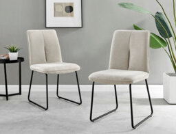Furniturebox Imperia Grey High Gloss 6 Seater Dining Table With Structural 2 Plinth Column Legs Taupe Fabric Halle Modern Chairs - thumbnail 7