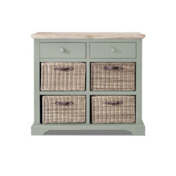 Statement Furniture Florence Sideboard With 2 Drawers And Removable Storage Baskets - Sage Green - thumbnail 2