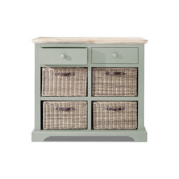 Statement Furniture Florence Sideboard With 2 Drawers And Removable Storage Baskets - Sage Green - thumbnail 3
