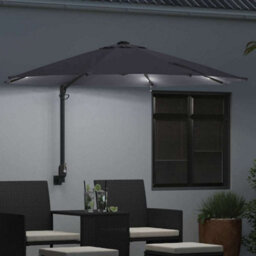 Berkfield Garden Parasol Manual Anthracite, Black 248 X 248 X 148 Cm - thumbnail 3
