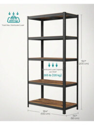 Songmics  Shelving Unit, 50 X 100 X 200 Cm, 875 Kg Load Capacity (175 Kg Per Shelf), Adjustable Storage Shelves, Garage - thumbnail 2