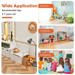Costway 3-In-1 Kids Convertible Activity Bench Toy Box White - thumbnail 5