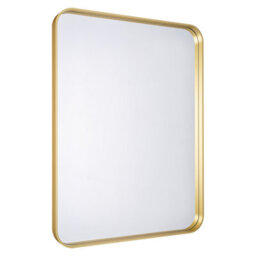 GoodHome Tisa Gold Effect Rectangular Wall-Mounted Bathroom Mirror (H)60Cm (W)80Cm - thumbnail 1