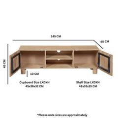 Buttercup Farm Austin Tv Cabinet - Solid Wood - L40 X W145 X H45 Cm - Brown - thumbnail 5