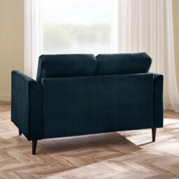Furniturebox Uk Logan Ocean Blue Fabric 2 Seater Sofa - thumbnail 3