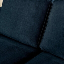 Furniturebox Uk Logan Ocean Blue Fabric 2 Seater Sofa - thumbnail 4