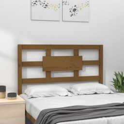 Berkfield Bed Headboard Honey Brown 95.5X4X100 Cm Solid Wood Pine - thumbnail 3